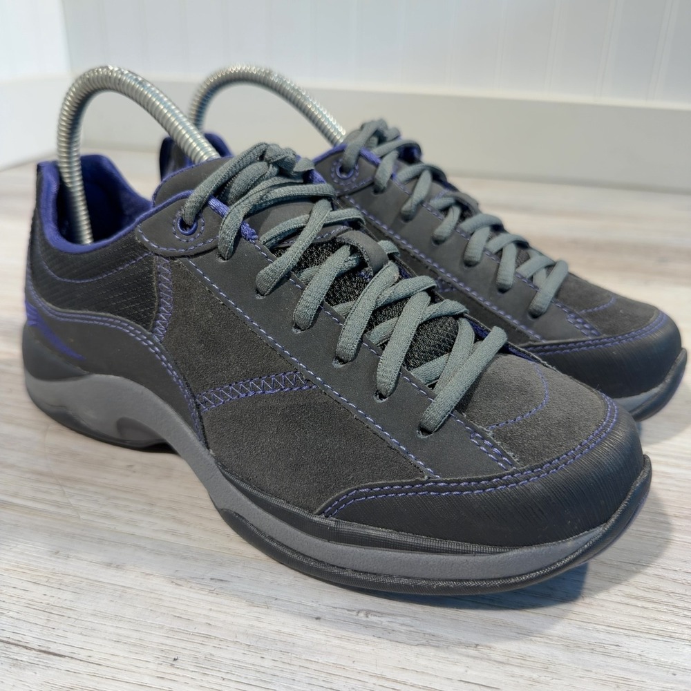 Dansko Women's Sabrina Suede Size EU 37 (US 6.5-7) Gray Purple Shoes